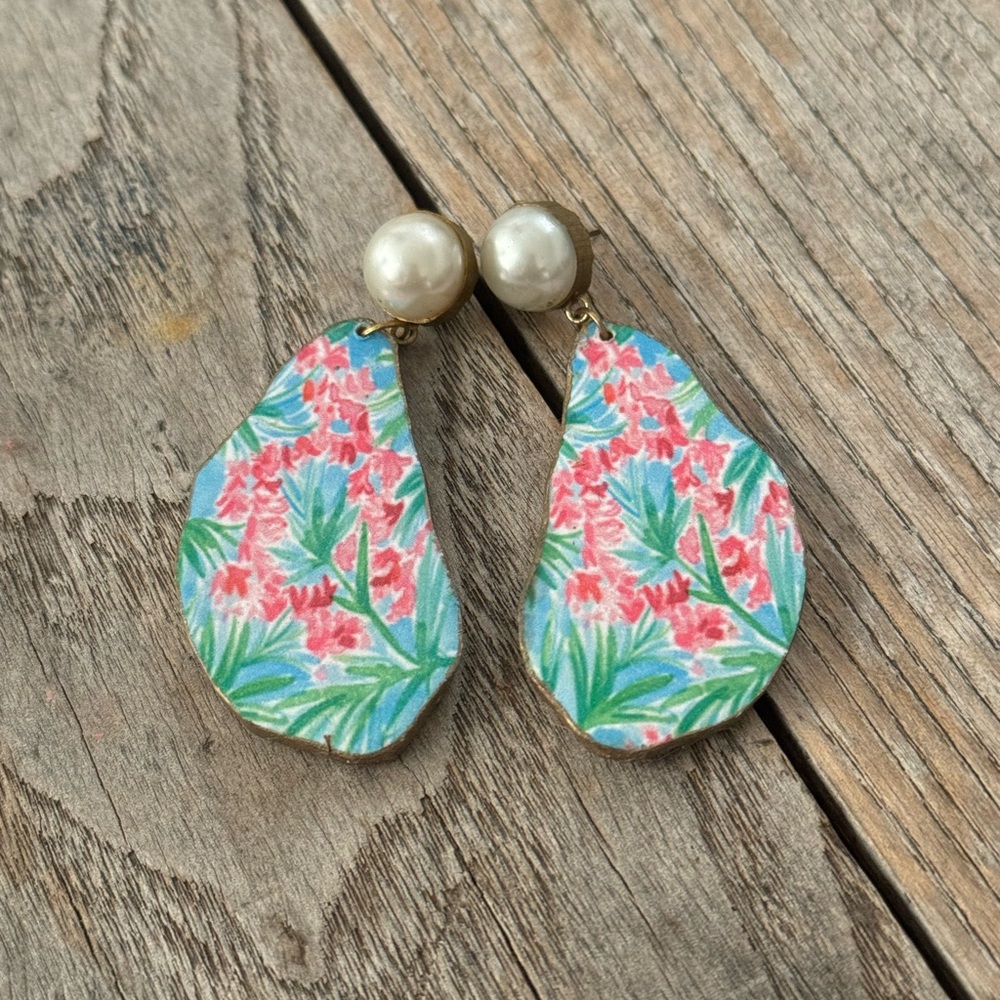 Boutique Lilly Pulitzer inspired earrings